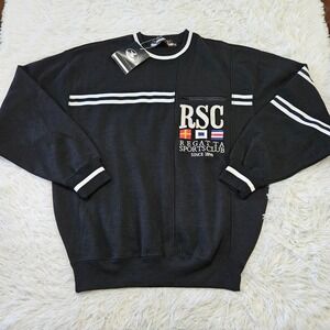 NWT Regatta Sports Club Sz M Vintage 90's Style Rowing Preppy Sailing Sweatshirt